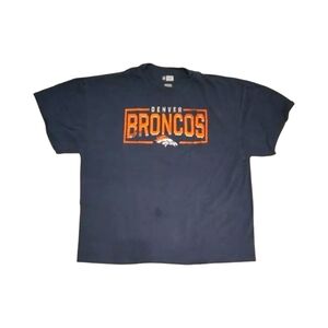Vintage Denver Broncos Football Navy And Orange T-Shirt